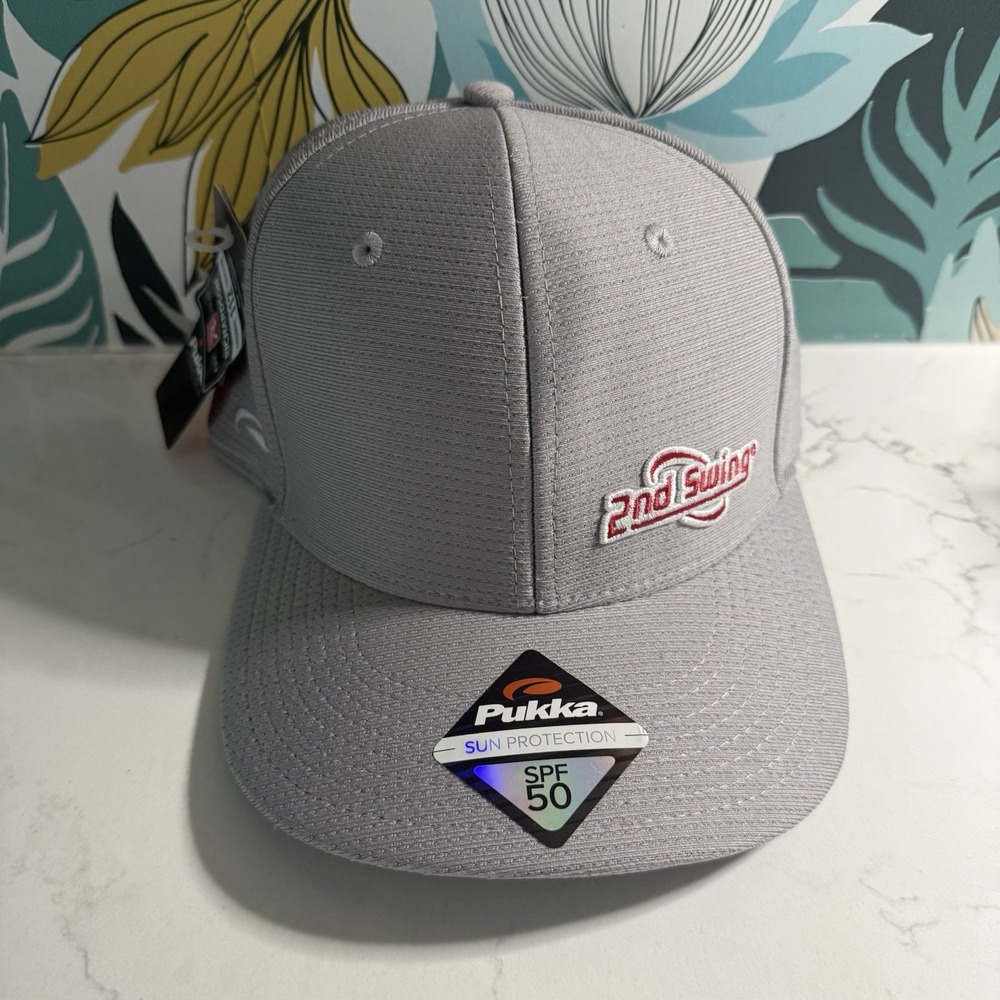 Gray Snapback PUKKA Cap‎  (Golf Hat) 2nd Swing Logo